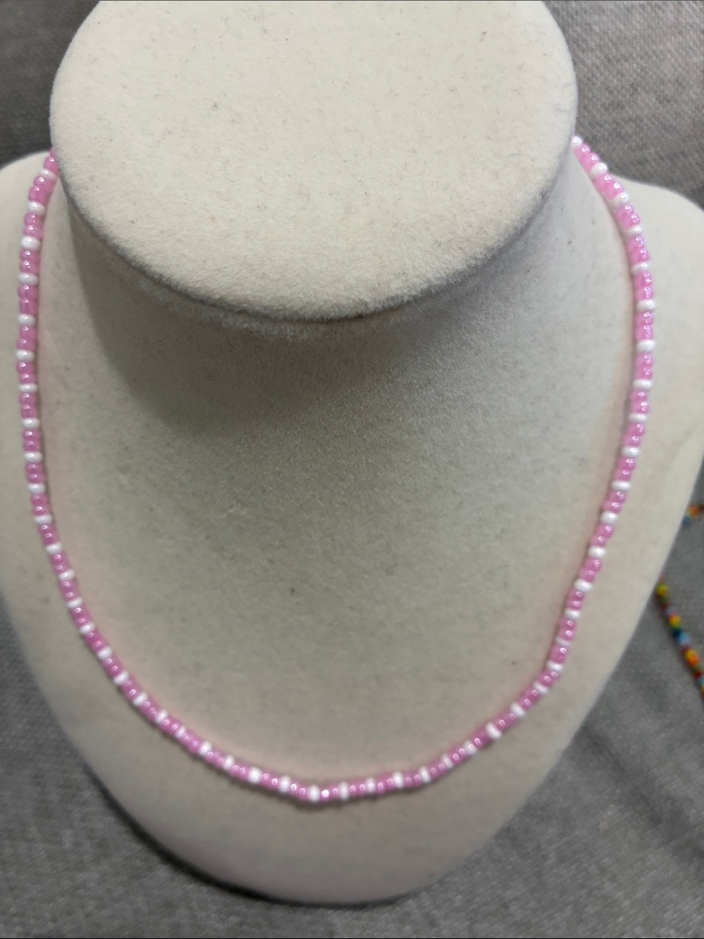 Classic Pink Seed-Bead Necklace — Lightweight Everyday Strand